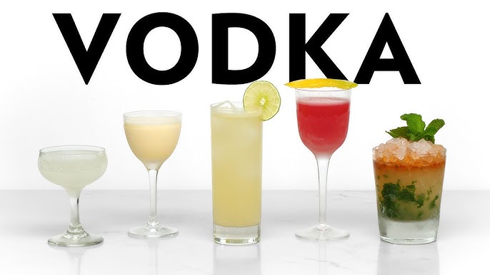 Different types of mixers for Tequila and Vodka drinks